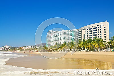 Beach hotel Stock Photo