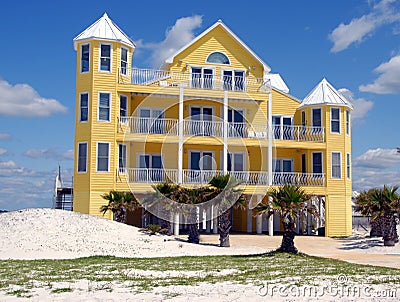 Beach House Stock Photo