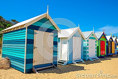 Beach House in Brighton Beach Stock Photo