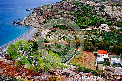 Rural Crete - Coastal Road to Kapsa Monastery 7 Stock Photo