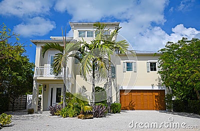 A New Large Beach House Stock Photo