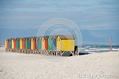 Beach houses capetown southafrica Stock Photo