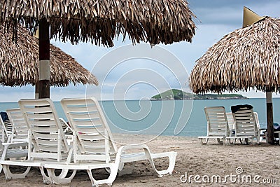 Beach Huts Stock Photo