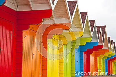 Beach huts Stock Photo