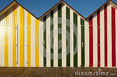 Beach Huts Stock Photo