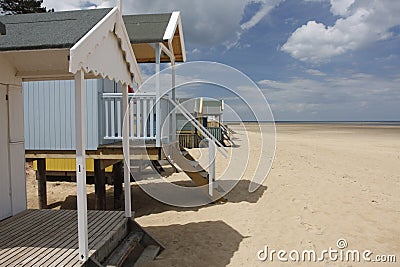 Beach huts Stock Photo