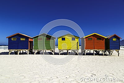 Beach huts Stock Photo