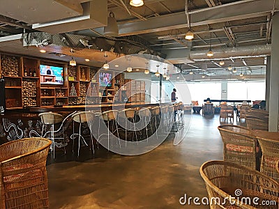 Beach Inspired Plunge Hotel Lobby Bar Editorial Stock Photo