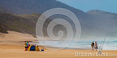 Beach at iSimangaliso-Wetland-Park Editorial Stock Photo