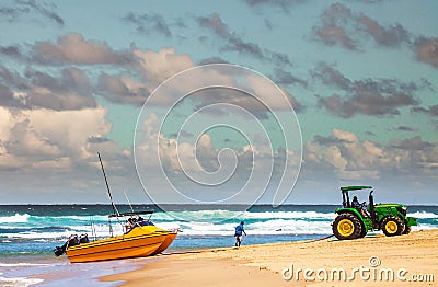 Beach at iSimangaliso-Wetland-Park South Africa Editorial Stock Photo