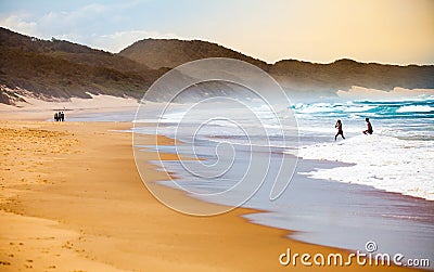 Beach at iSimangaliso-Wetland-Park South Africa Editorial Stock Photo