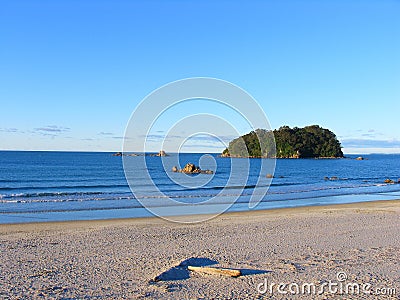 Beach And The Island Stock Photo