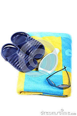 Beach Items Stock Photo