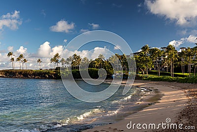 Beach at Kapalua Bay in the morning light Stock Photo