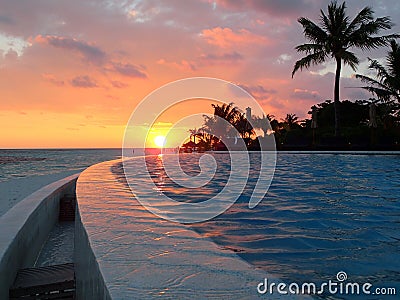 Beach on Kuredu island - Islands Madlives Stock Photo