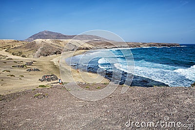 Beach at lanzarote canarias puntal del papagayo Stock Photo