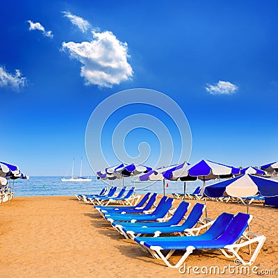 Beach Las vistas in Adeje Arona at Tenerife south Stock Photo