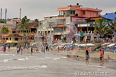 Beach life in Trivandrum Editorial Stock Photo