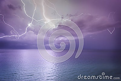 Beach Lightening Stock Photo