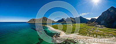 Beach Lofoten archipelago islands beach Stock Photo