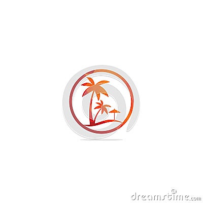 Beach logo design template. summer logo designs. Vector Illustration