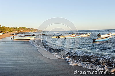 The beach of Los Cobanos Editorial Stock Photo