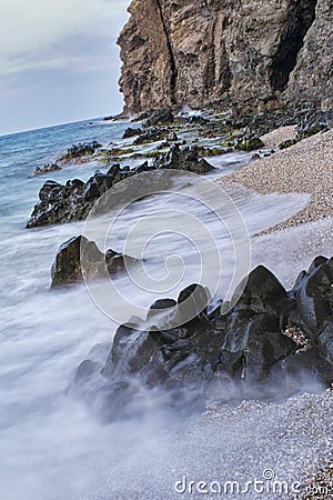 Beach of Los Muertos, Cabo de Gata-NÃ­jar Natural Park, Spain Stock Photo