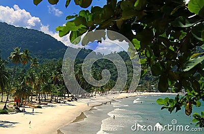 Beach of the Maracas Bay, Trinidad Stock Photo