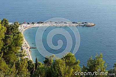 Beach at the Marjan peninsula in Split Stock Photo