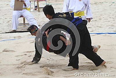 Beach martial art Editorial Stock Photo