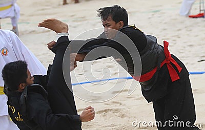 Beach martial art Editorial Stock Photo