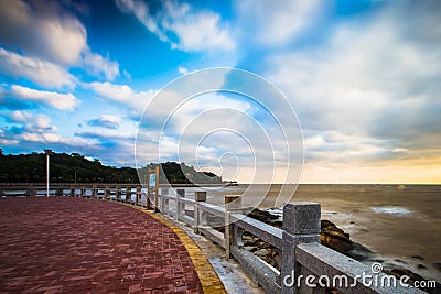 The beach morning in Zhuhai Stock Photo