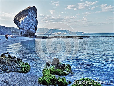 Beach of the Muertos from Carboneras Almeria Andalusia Spain Stock Photo