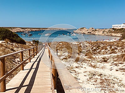 Photo of beach in Minorca, Spain. Stock Photo