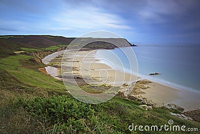 Beach of Nez de Jobourg Stock Photo