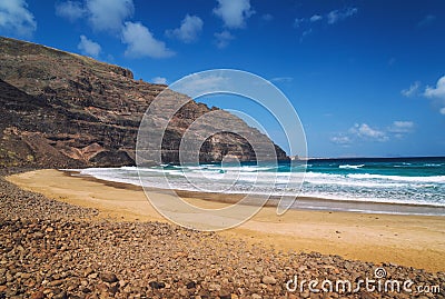 Beach in Orzola, Lanzarote Stock Photo