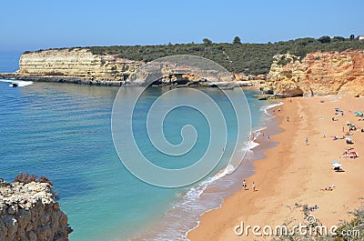 beach of our lady of the rock in alporchinhos Stock Photo