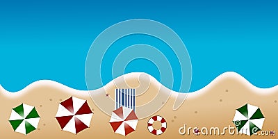 Beach overview Vector Illustration