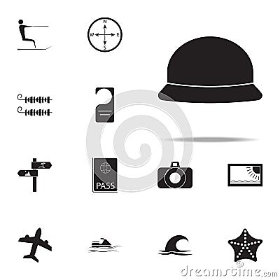 beach panama hat icon. summer pleasure icons universal set for web and mobile Stock Photo