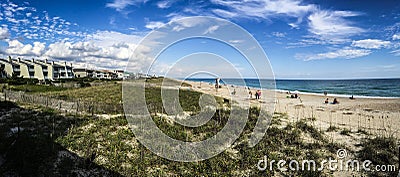 Beach Panorama Editorial Stock Photo