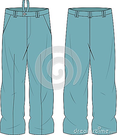 UNISEX WEAR FLARED PANT VECTOR Vector Illustration