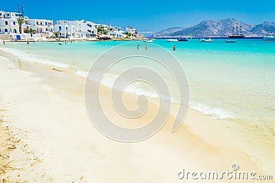 Beach paradise and turquoise waters of Koufonisia Stock Photo