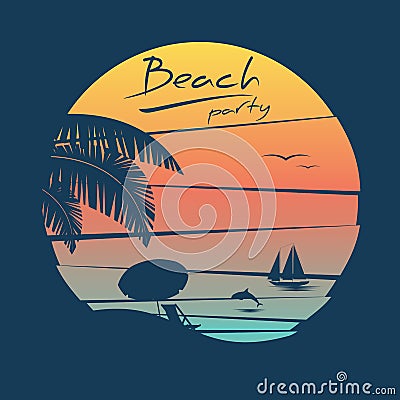 Beach party Vector Illustration