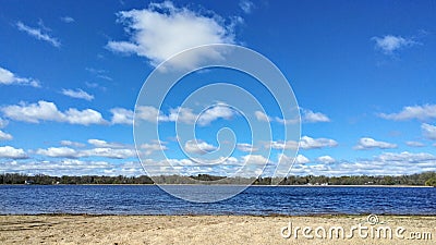 Pell Lake, Wisconsin, Bloomfield Township, Beach Days Stock Photo
