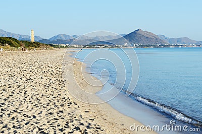 The beach in Playa de Muro Stock Photo