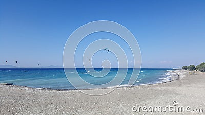 Beach Prasonisi in Rhodes Greece Stock Photo