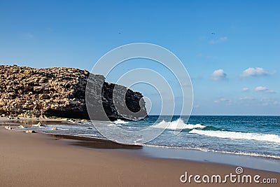 Beach Ras al jinz Stock Photo