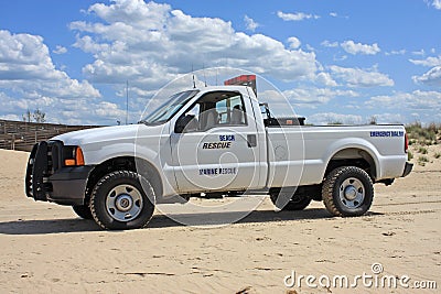 Beach Rescue truck Editorial Stock Photo