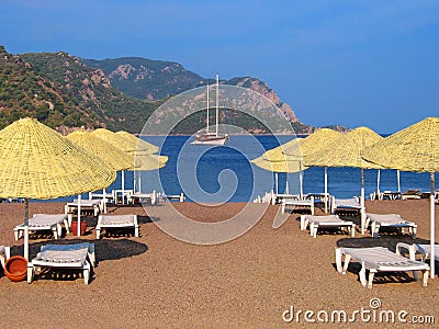 Beach of resort. Stock Photo