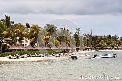 Beach Resort, Mauritius Stock Photo